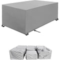 gartenmoebel abdeckung 200x160x74cm silber grau rechteckig gartenmoebel schwerlast 420d oxford schutzhuelle schnallen und spannkordel fuer alle jahreszeiten wasserdicht nti-ultraviolett schutzhuelle