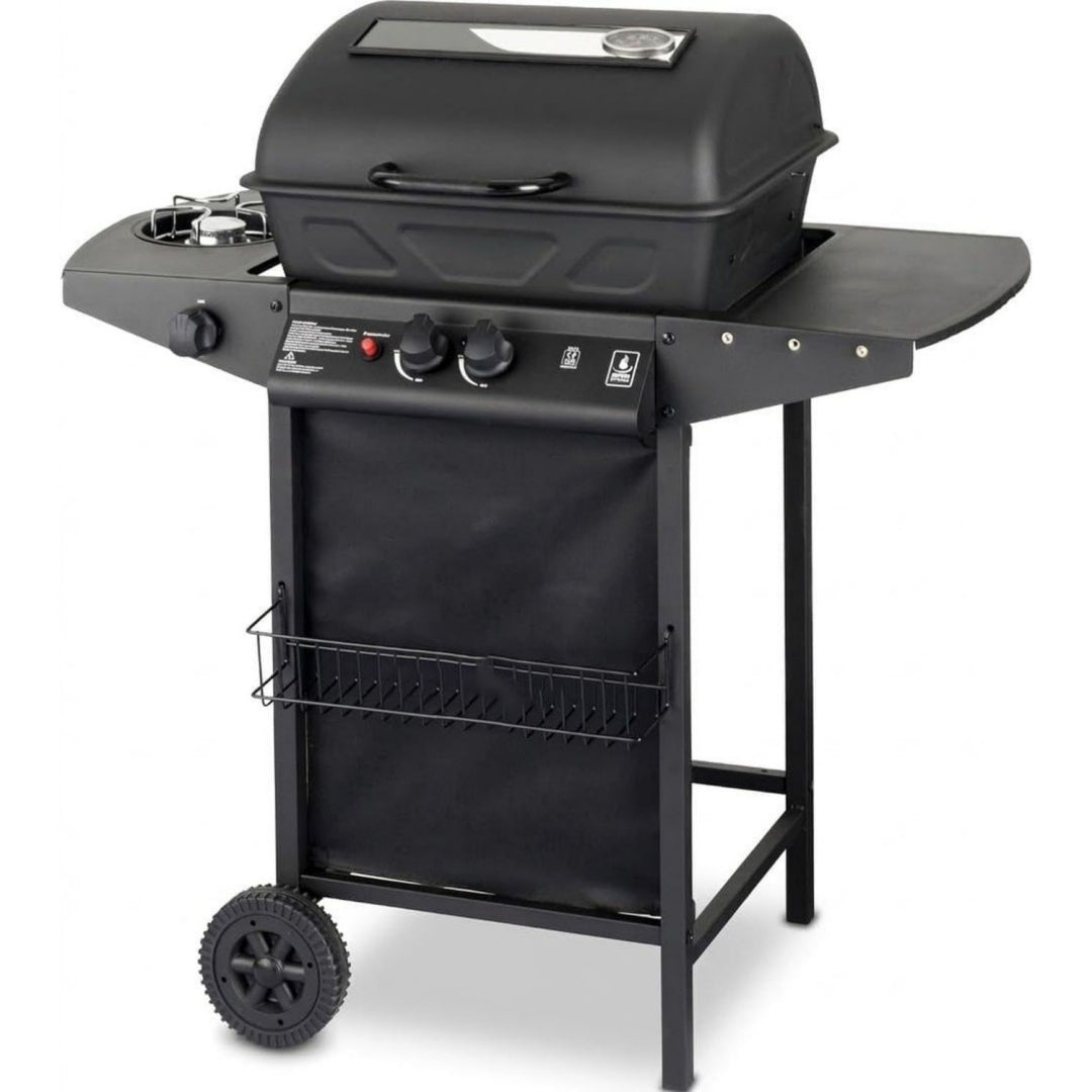 Halifax Lavastein Gasgrill i premium gas grill inkl lavasteine abdeckhaube i stufenlos regelbarer 55kw hauptbrenner fuer gelungenes barbecue
