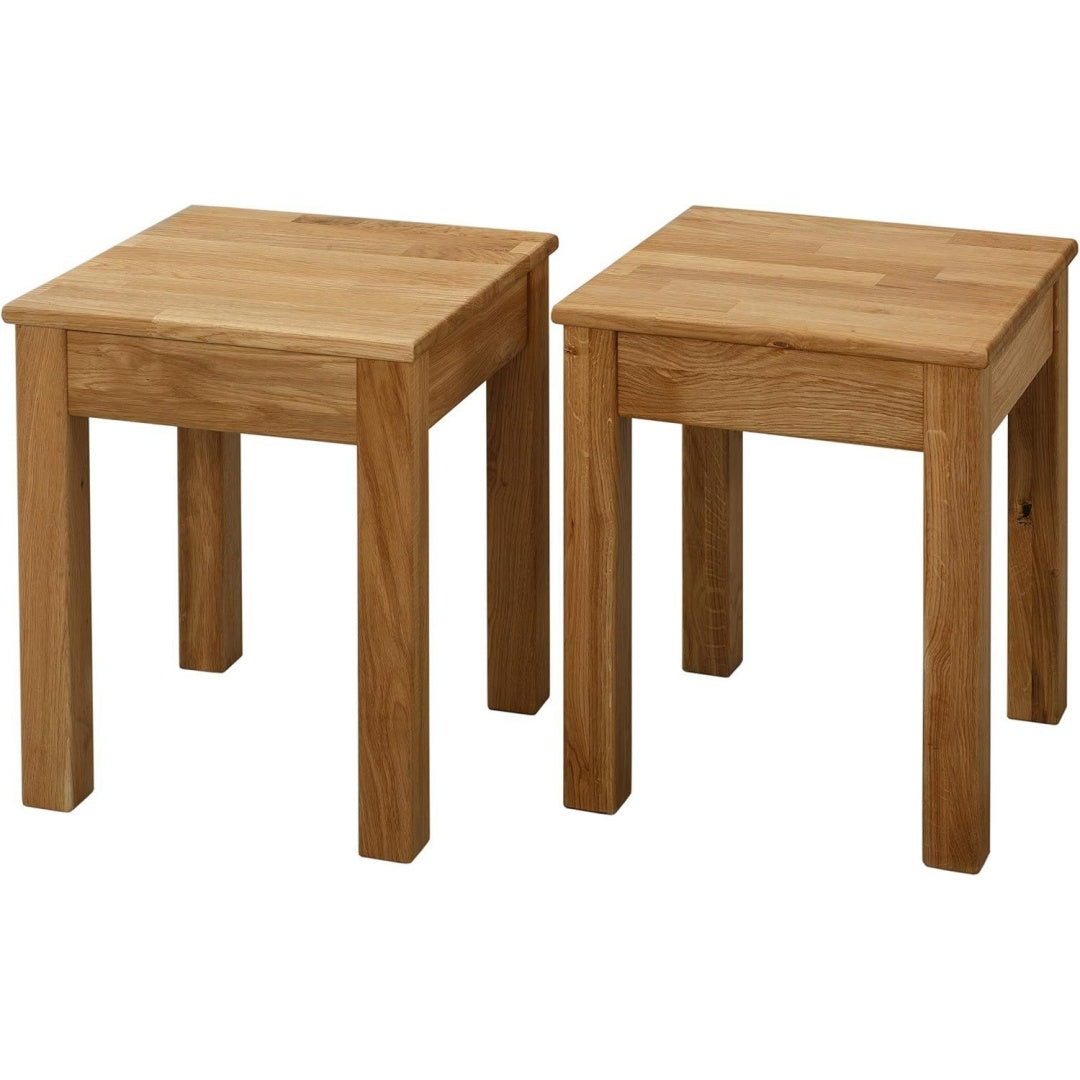 Hocker tomas aus massivholz 35x35x45 cm eiche 2x ohne eingriff