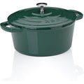 Braeter gusseisen rund 38 liter dutch oven calido induktion gussbraeter mit deckel gusseisen topf brot backen emailliert gruen