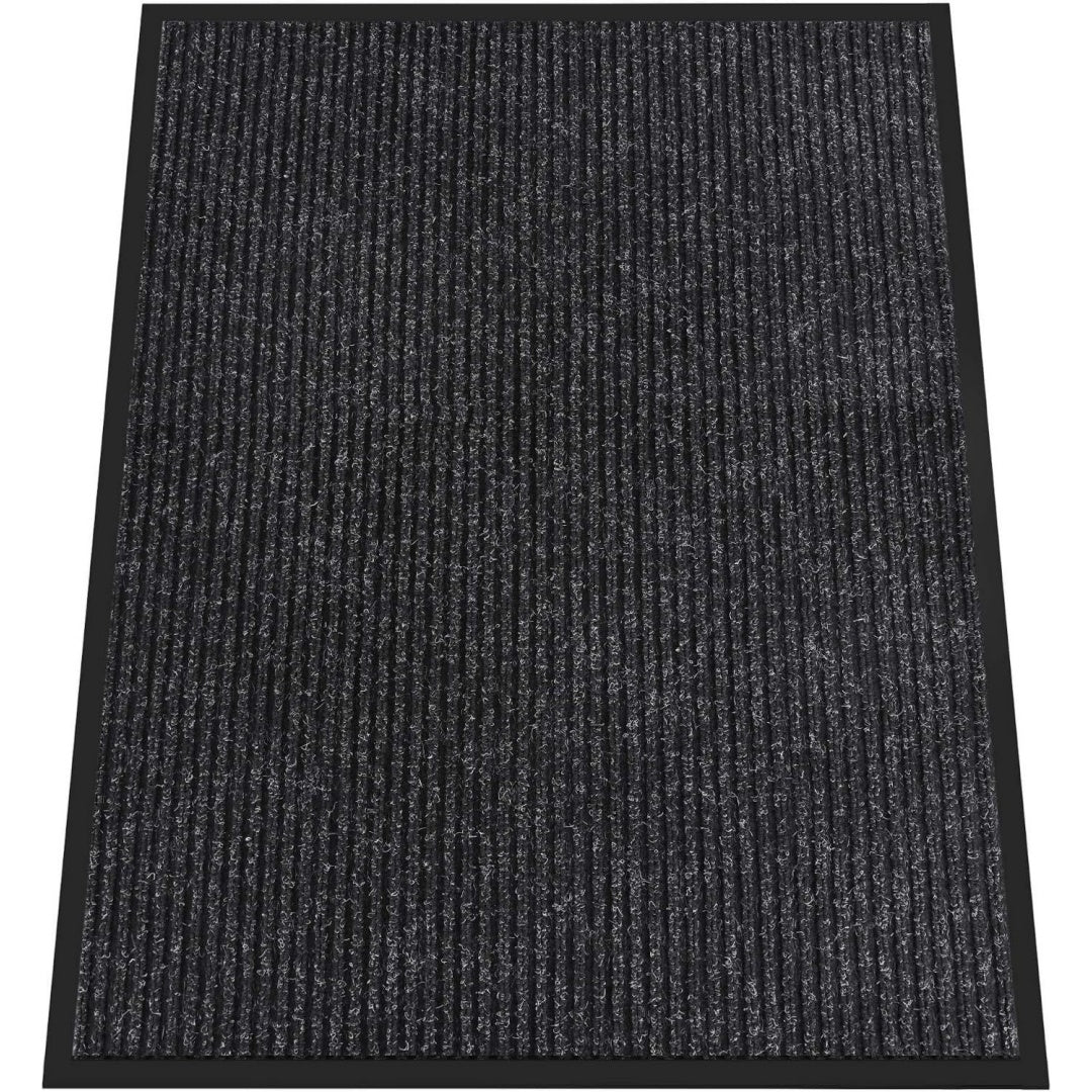 fussmatte fuer haustuer innen und aussen 90 x 120 cm schmutzfangmatte fuer eingangsbereich super saugfaehig fussmatte fuer haus buero und gewerbliche eingaenge schwarz